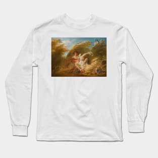 Dans Les Bles - Jean-Honoré Fragonard Long Sleeve T-Shirt